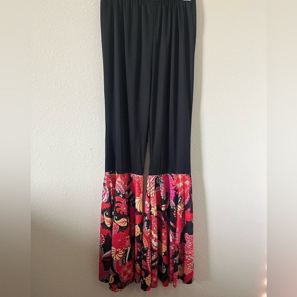 Smiffy’s Paisley Flared Pants, Size L - Picture 3 of 6